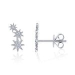 0.06CT 14K W/G DIAMOND STAR STUD EARRING