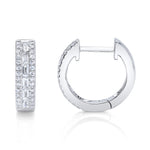 0.34CT 14K W/G DIAMOND BAGUETTE HUGGIE EARRING
