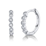 0.11CT 14K W/G DIAMOND HUGGIE EARRING