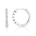 0.11CT 14K W/G DIAMOND HUGGIE EARRING