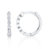 0.11CT 14K W/G DIAMOND HUGGIE EARRING