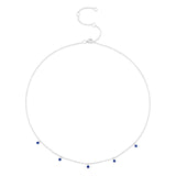 0.35CT 14K W/G BLUE SAPPHIRE NECKLACE