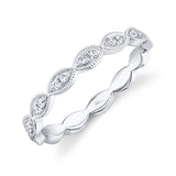 0.13CT 14K W/G DIAMOND LADYS BAND