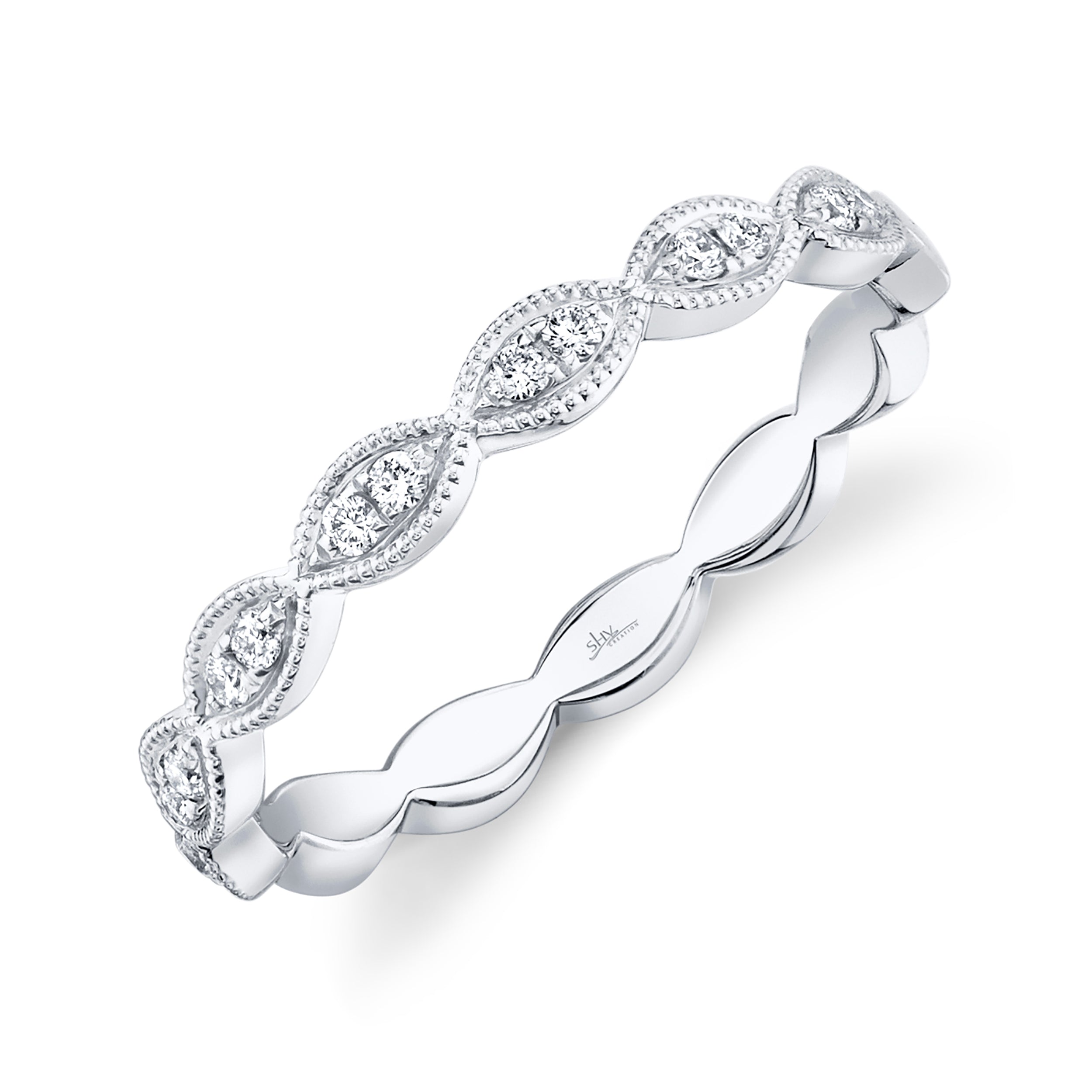 0.13CT 14K W/G DIAMOND LADYS BAND
