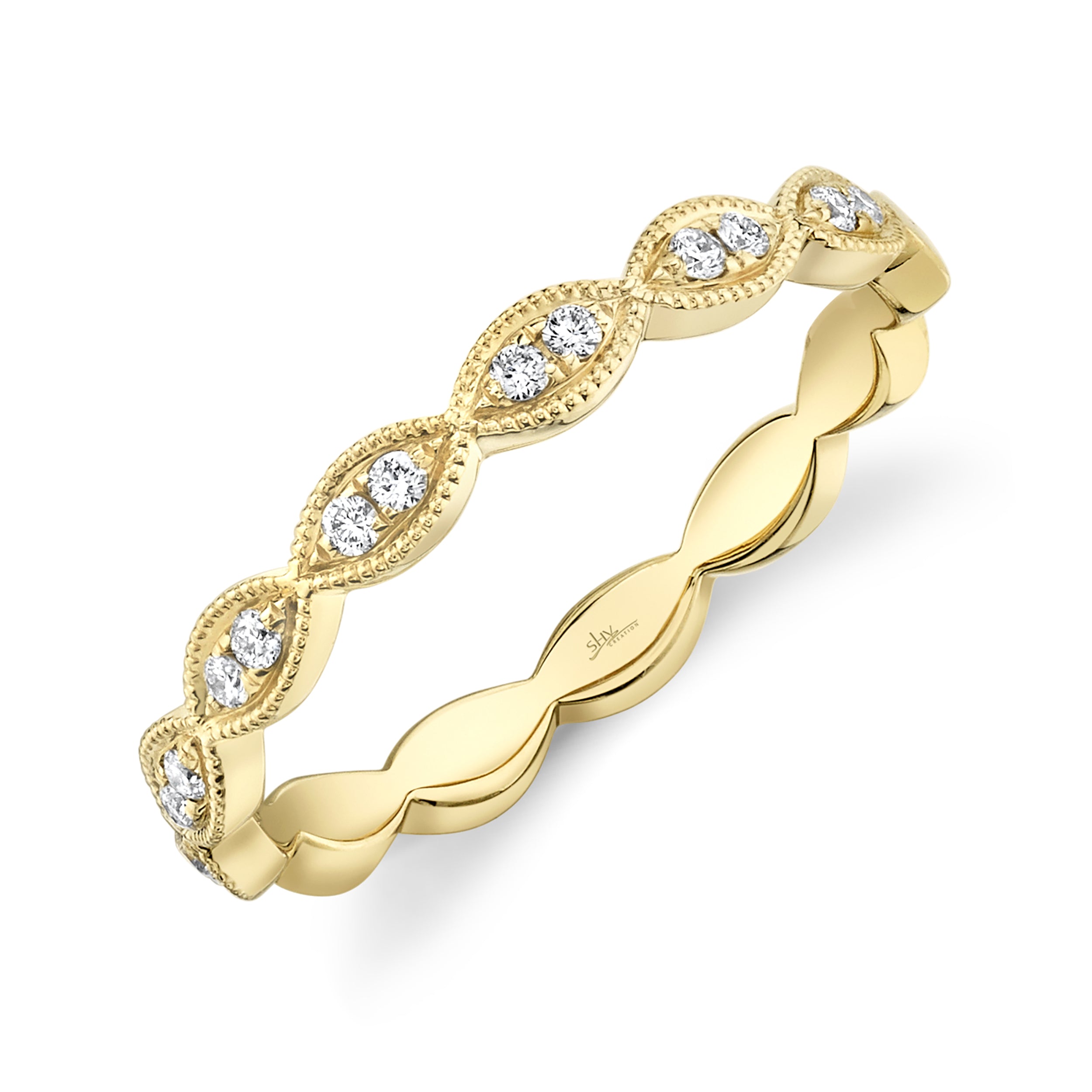 0.13CT 14K Y/G DIAMOND LADYS BAND