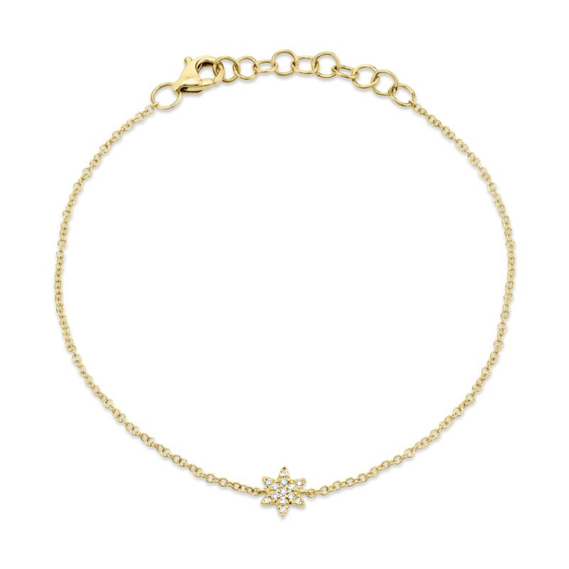 0.03CT 14K Y/G DIAMOND STAR OF DAVID BRACELET