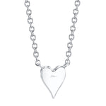 0.05CT 14K W/G DIAMOND PAVE HEART NECKLACE