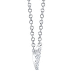 0.05CT 14K W/G DIAMOND PAVE HEART NECKLACE