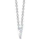 0.05CT 14K W/G DIAMOND PAVE HEART NECKLACE