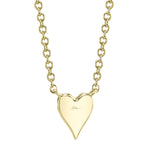 0.05CT 14K Y/G DIAMOND PAVE HEART NECKLACE