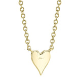 0.05CT 14K Y/G DIAMOND PAVE HEART NECKLACE