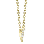 0.05CT 14K Y/G DIAMOND PAVE HEART NECKLACE