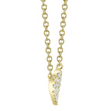 0.05CT 14K Y/G DIAMOND PAVE HEART NECKLACE