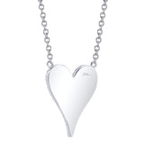 0.11CT 14K W/G DIAMOND PAVE HEART NECKLACE