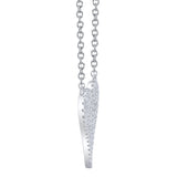 0.11CT 14K W/G DIAMOND PAVE HEART NECKLACE