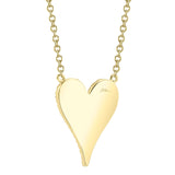 0.11CT 14K Y/G DIAMOND PAVE HEART NECKLACE