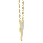 0.11CT 14K Y/G DIAMOND PAVE HEART NECKLACE