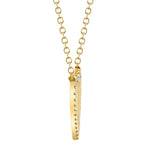 0.09CT 14K Y/G DIAMOND HEART MATTE NECKLACE