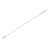 0.05CT 14K Y/G DIAMOND PAVE HEART BRACELET