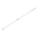 0.05CT 14K R/G DIAMOND PAVE HEART BRACELET
