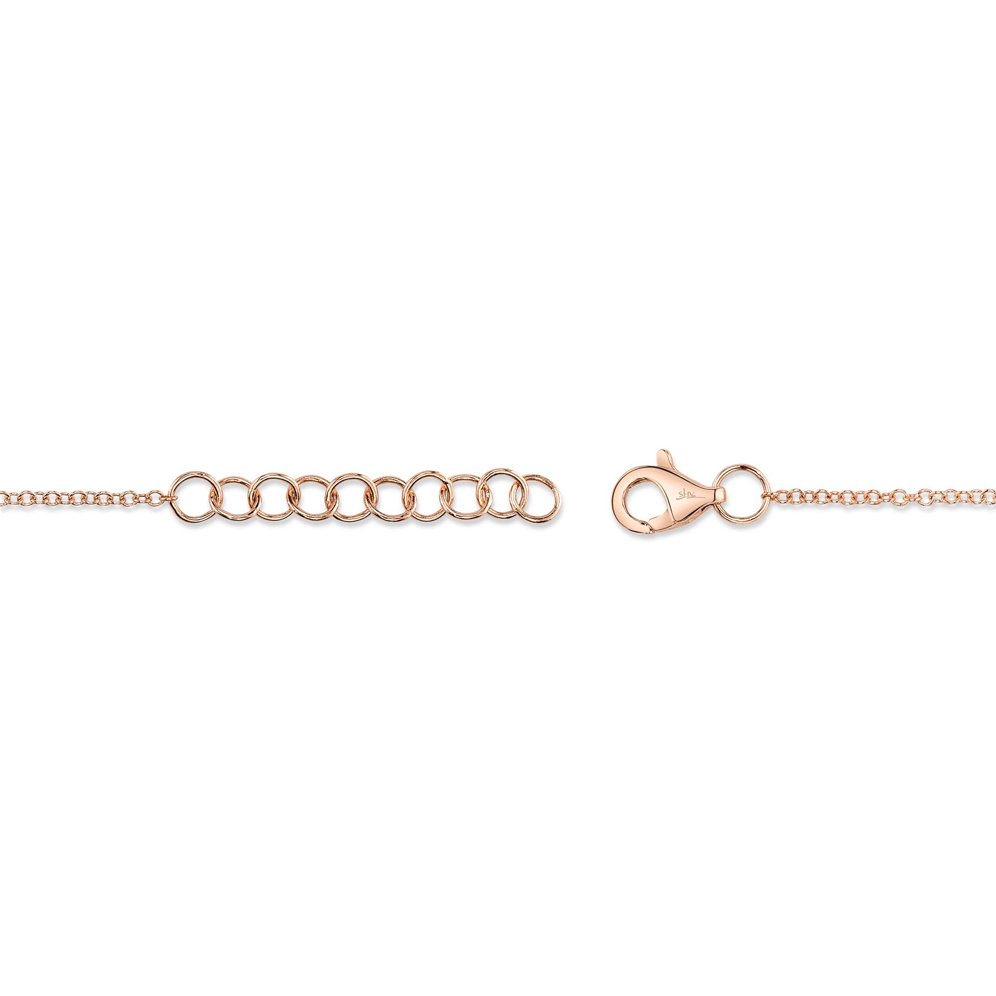 0.05CT 14K R/G DIAMOND PAVE HEART BRACELET