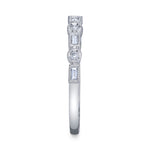0.14CT 14K W/G DIAMOND BAGUETTE BAND