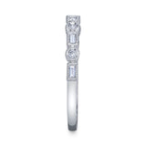 0.14CT 14K W/G DIAMOND BAGUETTE BAND