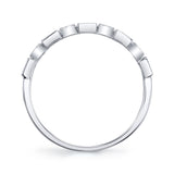 0.14CT 14K W/G DIAMOND BAGUETTE BAND