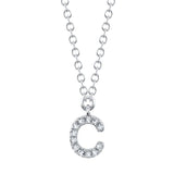 0.04CT 14K W/G DIAMOND NECKLACE - INITIAL C