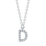 0.05CT 14K W/G DIAMOND NECKLACE - INITIAL D