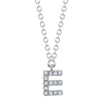 0.04CT 14K W/G DIAMOND NECKLACE - INITIAL E