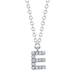 0.04CT 14K W/G DIAMOND NECKLACE - INITIAL E