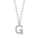 0.05CT 14K W/G DIAMOND NECKLACE - INITIAL G