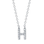 0.05CT 14K W/G DIAMOND NECKLACE - INITIAL H