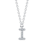 0.03CT 14K W/G DIAMOND NECKLACE - INITIAL I