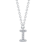 0.03CT 14K W/G DIAMOND NECKLACE - INITIAL I