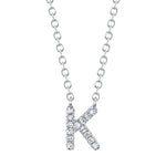 0.05CT 14K W/G DIAMOND NECKLACE - INITIAL K