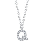 0.05CT 14K W/G DIAMOND NECKLACE - INITIAL Q