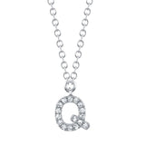 0.05CT 14K W/G DIAMOND NECKLACE - INITIAL Q