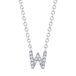 0.05CT 14K W/G DIAMOND NECKLACE - INITIAL W