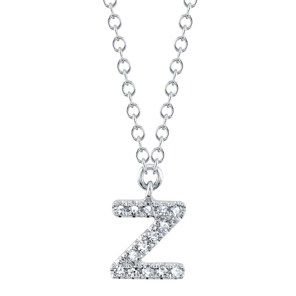 0.04CT 14K W/G DIAMOND NECKLACE - INITIAL Z