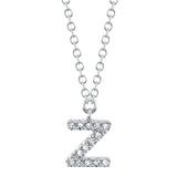 0.04CT 14K W/G DIAMOND NECKLACE - INITIAL Z