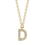0.05CT 14K Y/G DIAMOND NECKLACE - INITIAL D