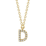 0.05CT 14K Y/G DIAMOND NECKLACE - INITIAL D