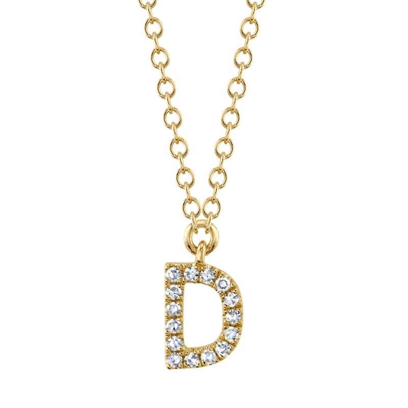 0.05CT 14K Y/G DIAMOND NECKLACE - INITIAL D