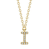 0.03CT 14K Y/G DIAMOND NECKLACE - INITIAL I