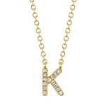 0.05CT 14K Y/G DIAMOND NECKLACE - INITIAL K