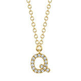 0.05CT 14K Y/G DIAMOND NECKLACE - INITIAL Q