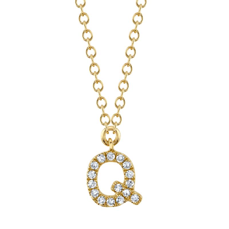 0.05CT 14K Y/G DIAMOND NECKLACE - INITIAL Q