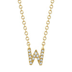 0.05CT 14K Y/G DIAMOND NECKLACE - INITIAL W